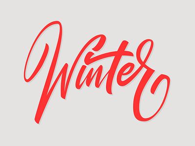 Winter Something - WIP hand lettering winter wip