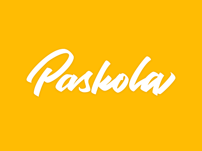 Paskola handmade lettering logo paskola