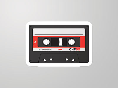 Tape Sticker cassette music sticker
