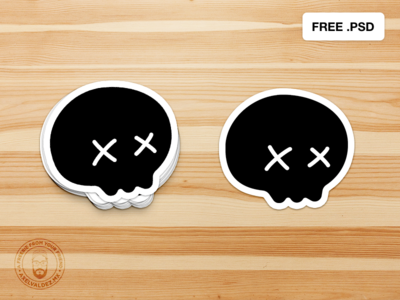 Download Free Sticker PSD Mockup by Axel Valdez - Dribbble