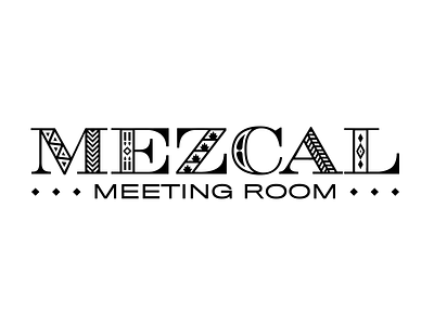 Mezcal Meeting Room illustration lettering signage