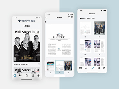 Wall Street Italia - Mobile App app app mobile application design design studio experience graphic ios news reader responsive ui ui design uiux user experience user interface ux ux design web web design