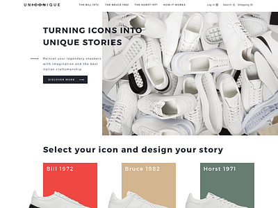 Uniconique app ecommerce app ecommerce design ecommerce shop flat luxury sneakers ui uniconique ux web website
