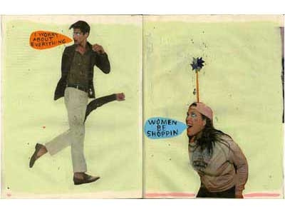 new york times sketchbook acrylic collage experimental humor lettering sketchbook
