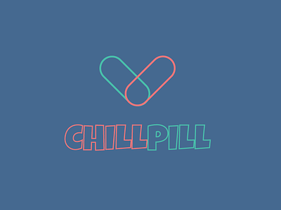 Chillpill Logo anxiety brand chill logo pill relax