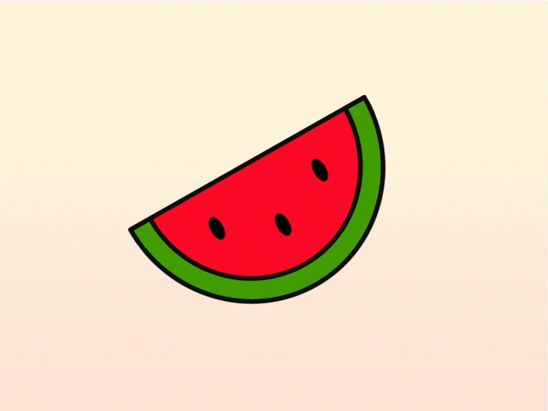 Watermelon wibble animation fruit ui ui8 user interface watermelon