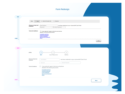 Form Redesign blue css form form design payment redesign simple ui wizard xd design