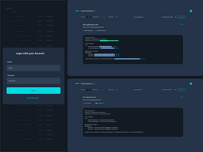 Central Project Management System blue code dark app dark mode dark ui dashboad form form design login login form management product ui ux xd design