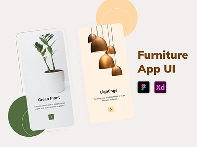 Furniture App UI adobe xd branding design designer portfolio furniture app graphic design mobile app design mockups design ui ui design user interface