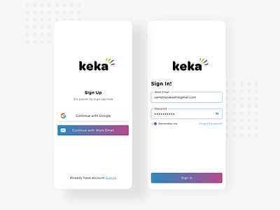 Sign-up & Sign-in UI - Expense Management App adobe xd app branding design designer portfolio expense management landing page design login signin ui ui design