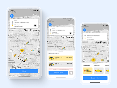 Taxi Booking App UI branding design designer portfolio figma design mobile app ui ride booking app ui taxi taxi app ui taxi book taxi booking app ui ui design ux design for taxi app web ui