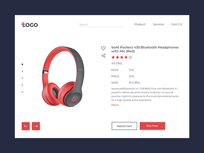 Headphone Shopping Page Design 2018 app boat design designer portfolio free psd design home landing page design product design psd design. ui ui design ux