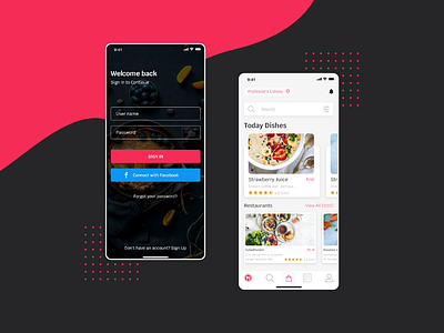 Food App 2019 trend app design food app food app ui food delivery app food delivery application ios app design login screen login ui online food uiux user interface