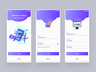 Sign in & Sign up UI adobe xd ankita gajera app concept app design design designer portfolio login page login screen sign up ui ui design user interface design