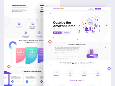 Landing Page Design design invoice mockup design psd design quantify invoicer quantify invoicer web design web ui ux