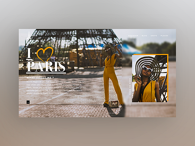 #ILOVEPARIS concept design homepage interface design landing page webdeisgn