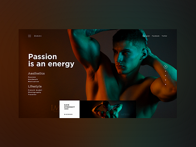 French Model - Dim art concept design homepage ui ux web webdeisgn