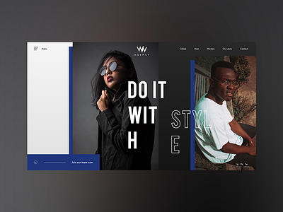 WW Agency homepage interface design landing ui ux web webdeisgn