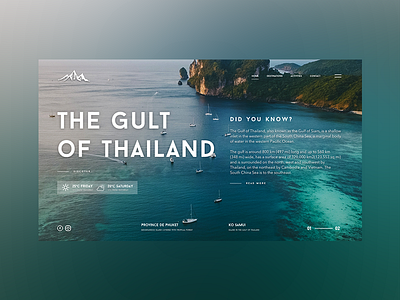 The Gult of Thailand art design interface design ui ux web webdeisgn