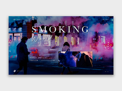 Smoking World - Official Movie art illustration interface design landing page design ui web webdeisgn