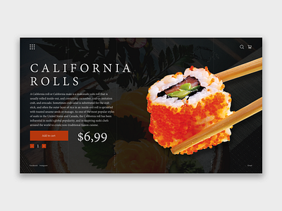 Sushi Mania art design homepage illustration interface design ui web webdeisgn