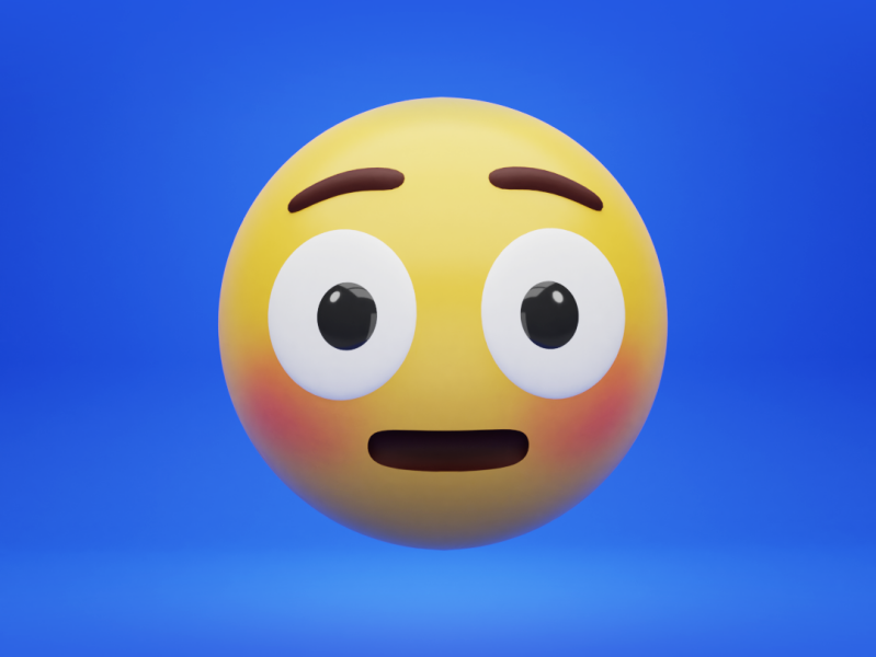 😳 Flushed Face Emoji