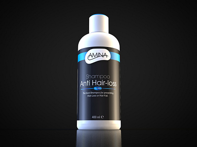 Amina Anti Hair Loss 3d product product design shampoo