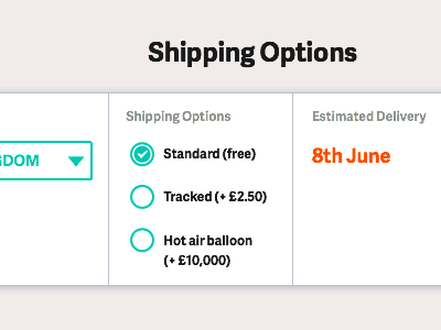 Some new shipping options shipping