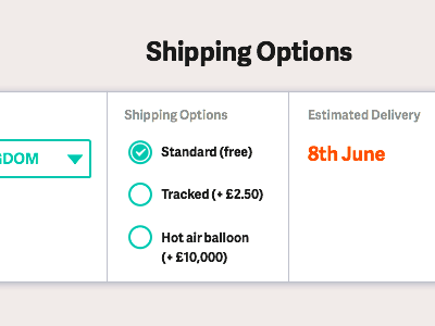 Some new shipping options