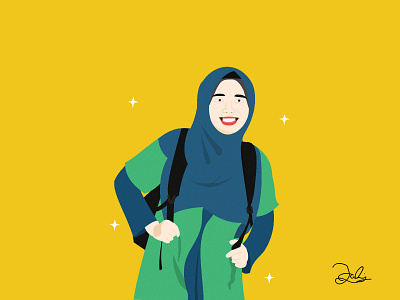 Muslimah adobe illustrator adobeillustrator animation art design art fun funny identity illustration illustration art