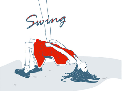 Swing 0 animation art design flat illustration illustrator type typography vector website