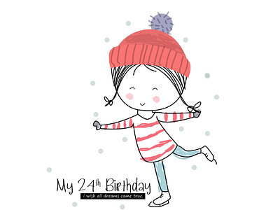 my 24th birthday animation art design flat icon illustration illustrator type typography vector