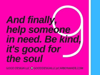 Designer Tips for Isolation / Good Design 10 9 tips for isolation art direction be kind consulting creative direction designer tips good design llc graphic design make the most of it social media soul healing what to do