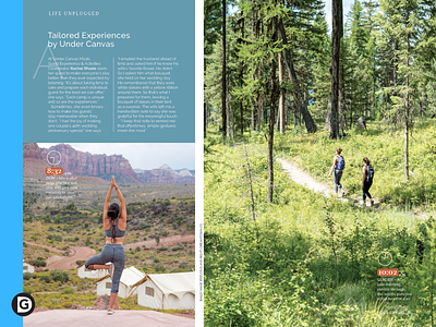 Feature Design and Layout (2) art direction camping consulting creative creative design creative direction design editorial design glamping good design llc graphic design magazine magazine layout outside