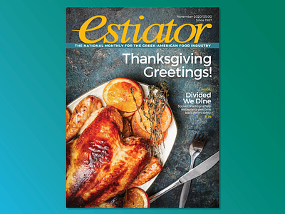Cover Design cover design dining editorial design food greek food holiday magazine print safe dining thanksgiving turkey