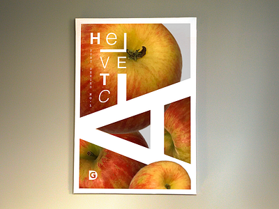 Helvetica Font Poster Series 1 apples art direction creative direction evelyn good font food fruit good design llc graphic design graphic design helvetica photography poster red typography yellow