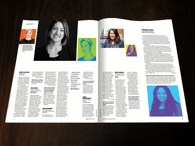 Women to Watch / Magazine Spread advertising art direction best of consulting editorial design evelyn good good design llc graphic design photoshop women womentowatch