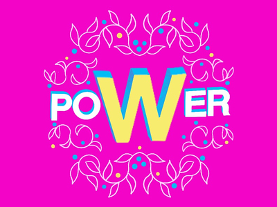Woman Power hand lettering international womans day justhetype lettering power in pink