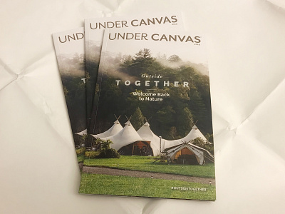 Under Canvas Magazine 2019 2019 edition art direction camping consulting cover design editorial design evelyn good glamping good design llc graphic design just in just off the press luxury magazine nature outdoors under canvas