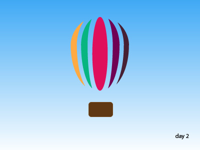 Day2 creative dailylogochallenge hotairballoon illustration inspiration logo