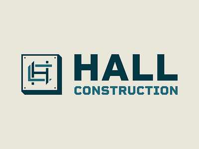 Hall Construction branding design graphic design print typography