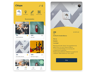 Chispa app app design design ios app design