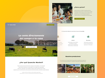 Guanche Market app design figma landing page ui web