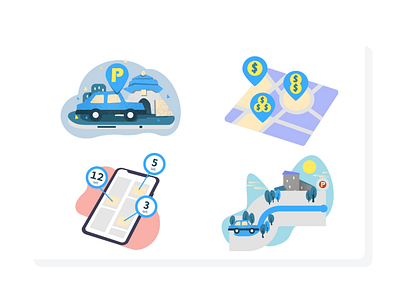 Parking Navigation Illustration design illustration parking parking app vector