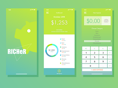 Expense tracking app design app concept design finance app loading page logo ui ux
