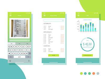 Expense tracking app chart design app concept design finance app icon ui ux