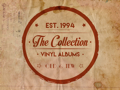 Collection Logo album art illustrator logo paper photoshop records texture vinyl