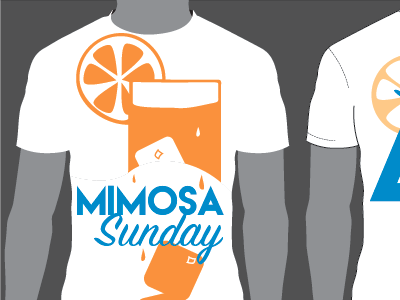 Mimosa Sunday blue design frisbee jersey orange simple sublimation ultimate ultimate frisbee vector