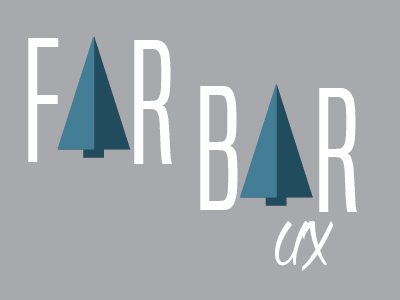 FarBar UX Logo 2 illustrator logo low poly arrows minimal modern trees video game indie game