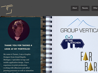 Web Portfolio Landing Page animation css designer graphics grid logo modern portfolio web